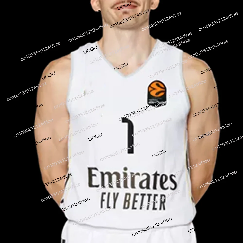 2025 Spain Basketball Jersey 25/26 Madrid Men's Basketball Quick Dry Jersey Vest Fan Special Basketball Jersey Sweatshirt