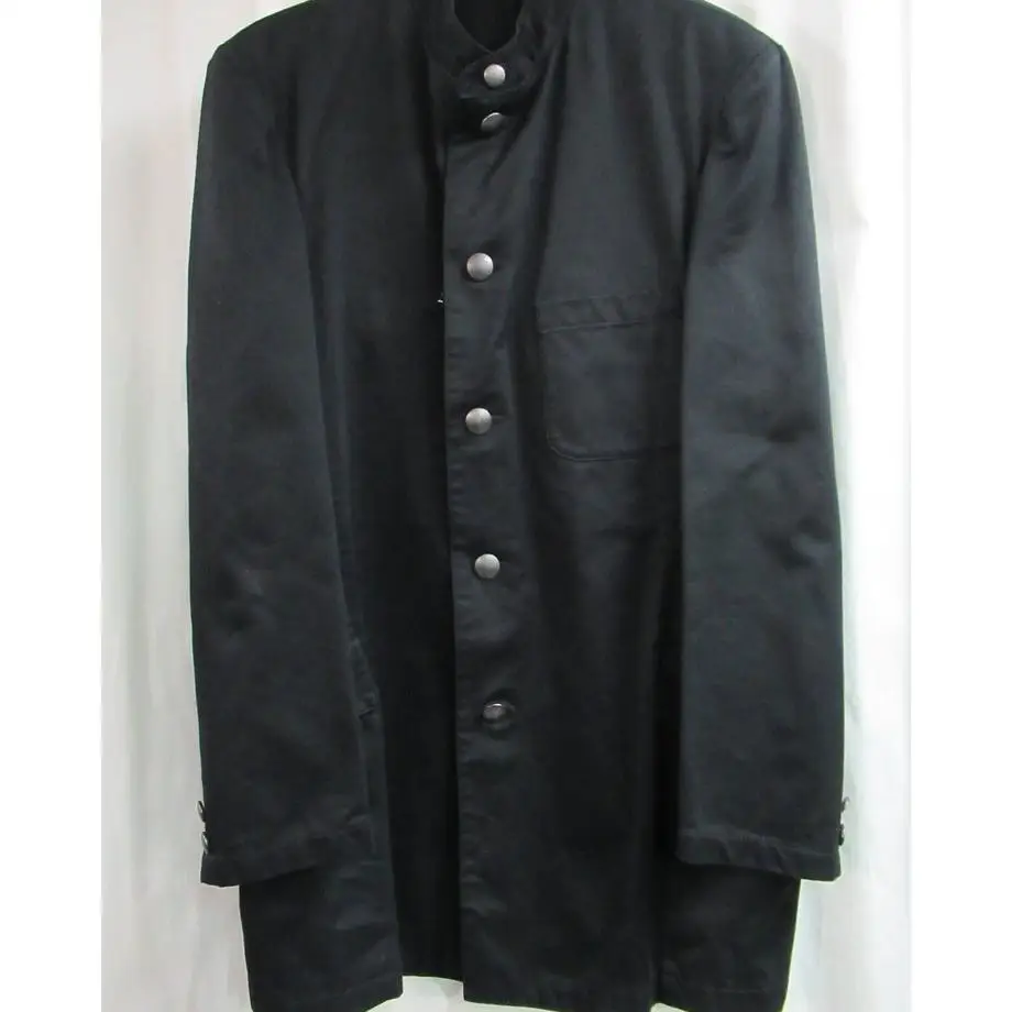 TOP-YAMAMOTO ® Business Stand-Up Collar Single-Piece-Buttoned Black Suit Men's Slim-Fitting Formal Jacket