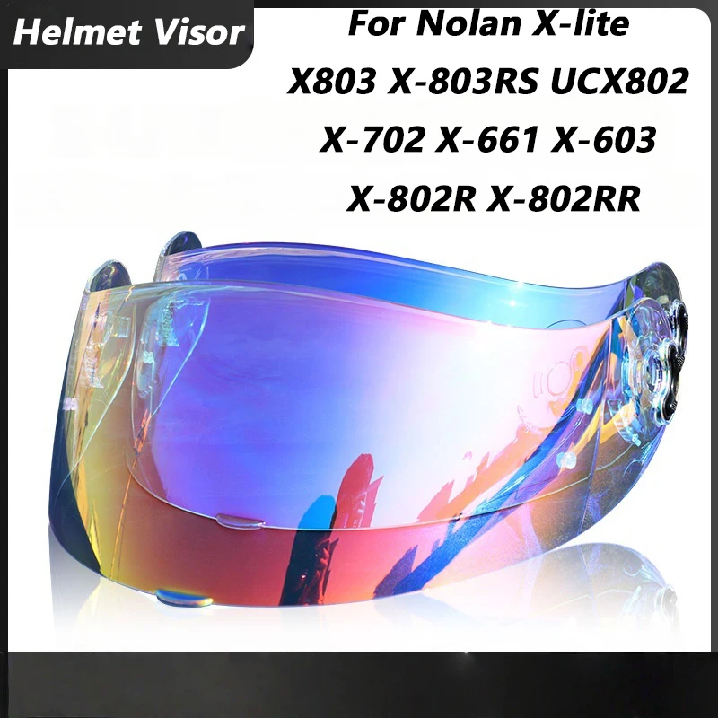 Visera de Repuesto para Casco, Lente Anti-UV Compatible con Nolan X-lite X803 X-803RS UCX802 X-702 X-661 X-603 X-802R X-802RR