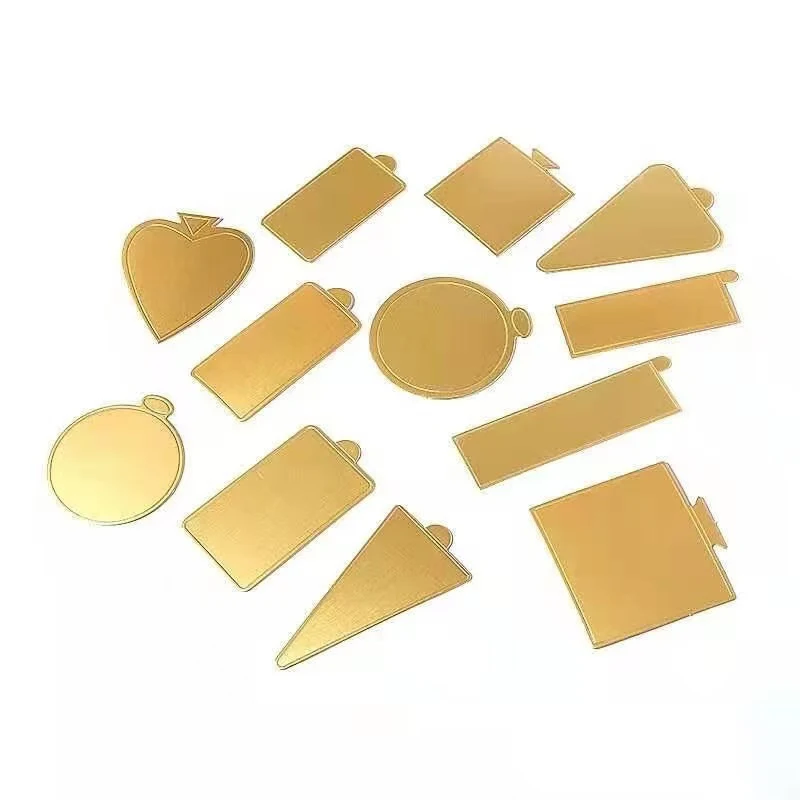 

100PCS Mousse Cake Bottom Cake Shims Disposable Dessert Bottom Mat Round Square Paper Bottom Mat
