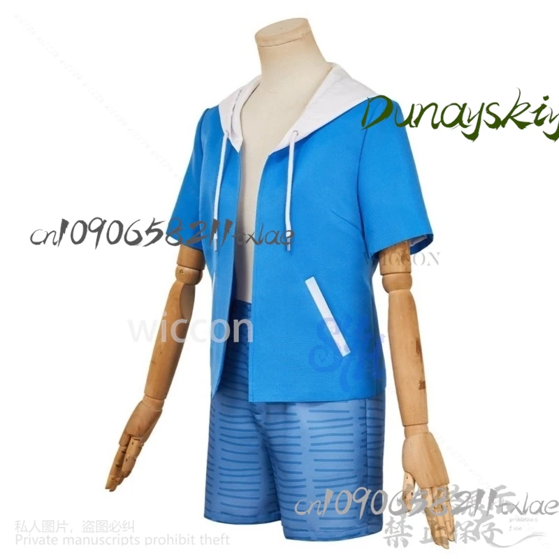 Cidade anime animação cosplay nagumo traje kawaii casaco azul verão usar chapéu adorável calças curtas festa de halloween cos personalizado