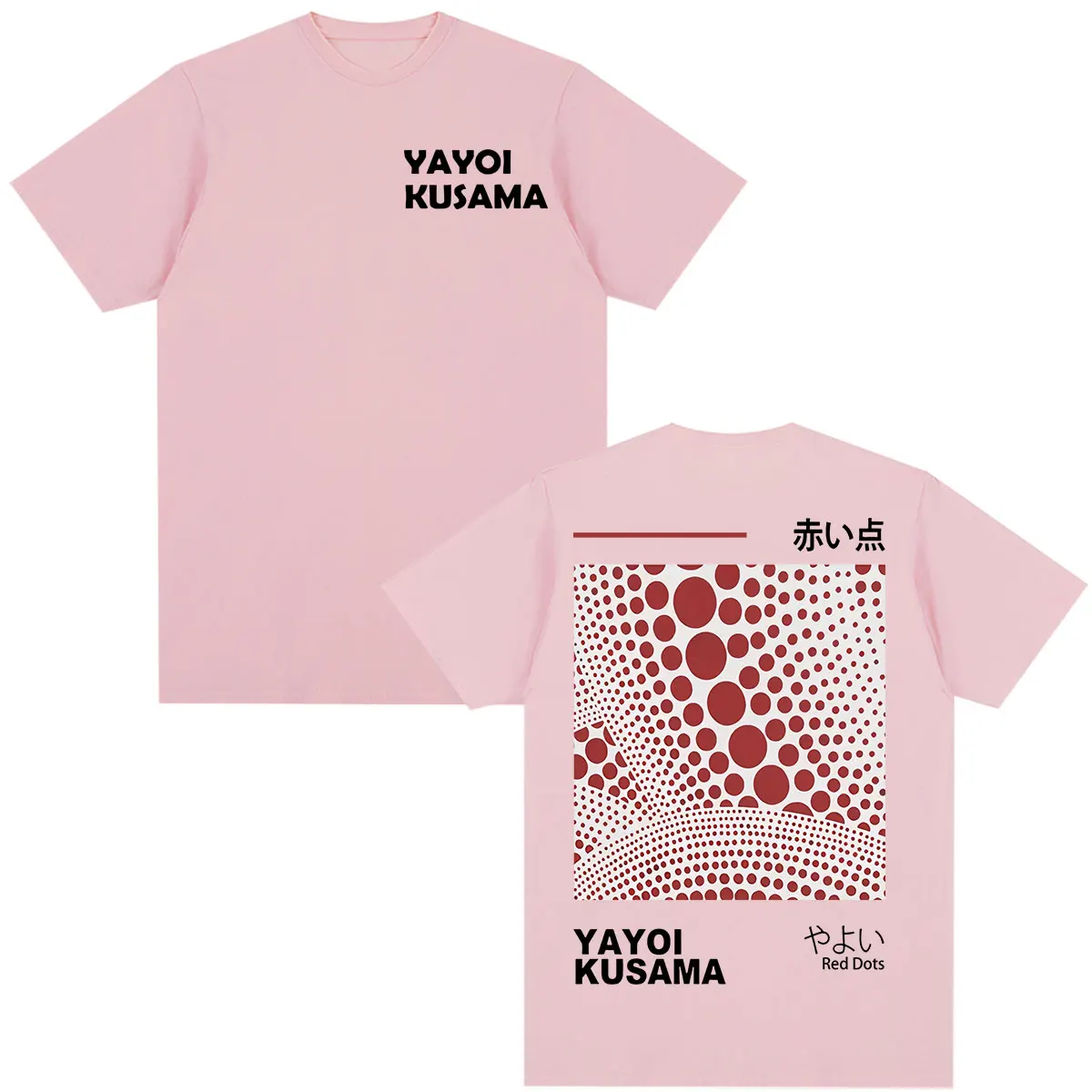 Japanese Artist Yayoi Kusama Red Dots Art Show T Shirts Men Women Clothing Fashion Cotton Casual Short Sleeve T-shirt Streetwear