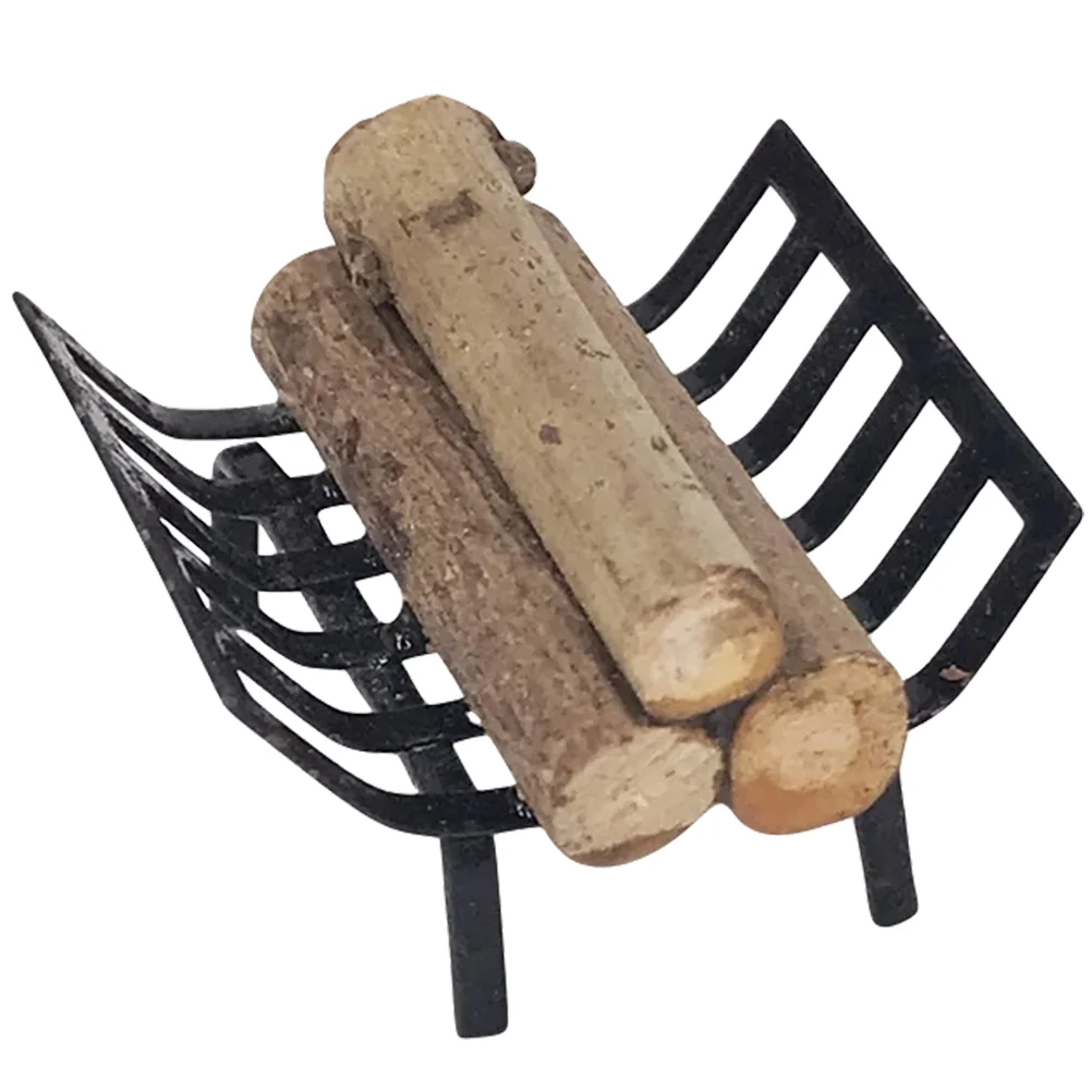 Simulazione legna da ardere cremagliera giocattoli modello divertente log decorazione ornamentale miniatura in legno bambino minihouse bambini