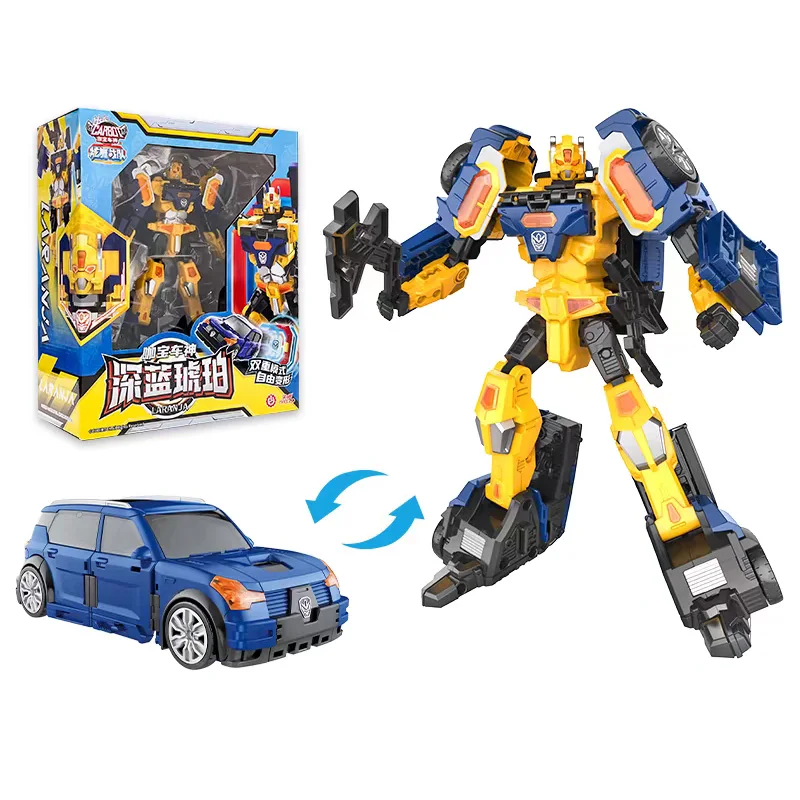 Nowy robot transformujący się z ABS Carbot w samochód, figurki akcji transformujące się w samochód, zabawka EGRY BOOM dla dzieci, prezent.