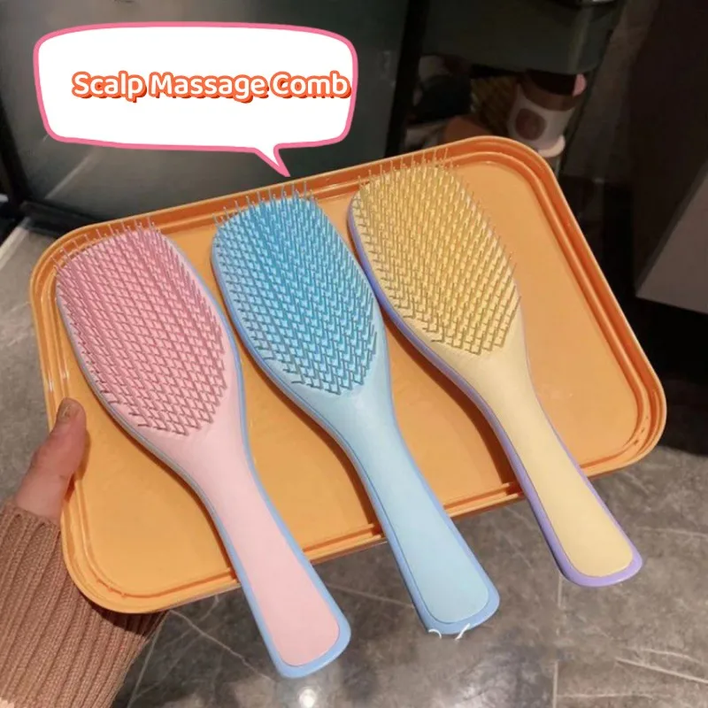 1pc Scalp Massage Comb Anti-static Massager Hair Brushes Not Knotted Tangle Detangle Shower Portable Magic Handle Hair Combs