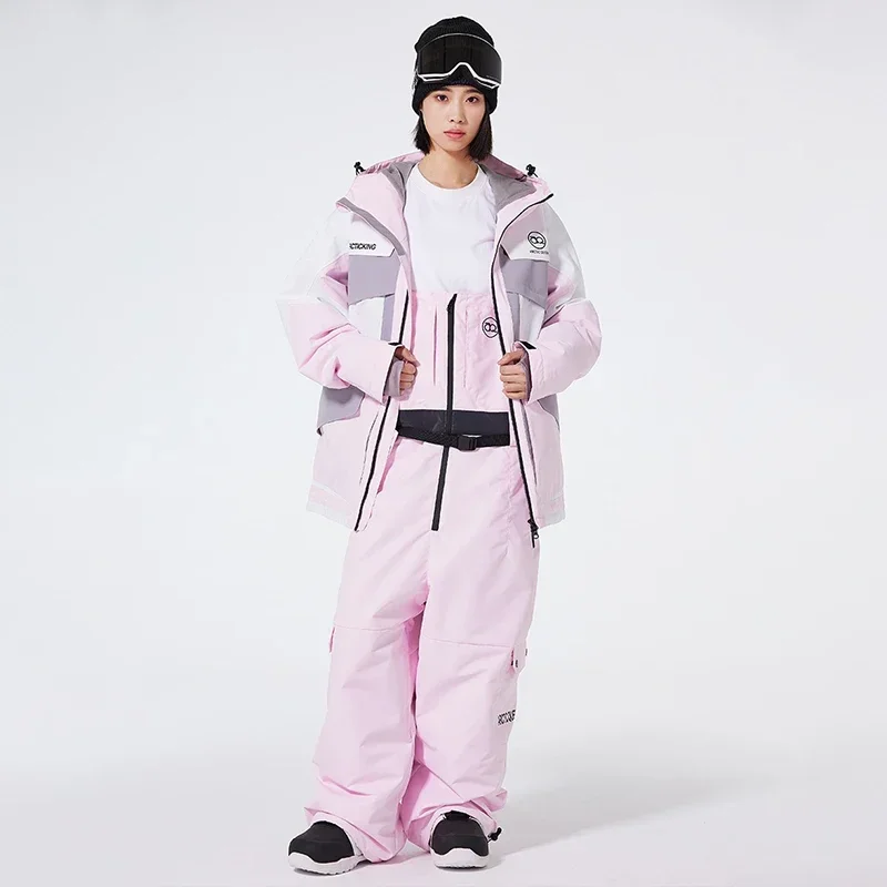 Outdoor Sport Man Skiing Sets Winter Hooded Jacket Pants Women Snow Suits Mountain Waterproof Female Snowboard Costume Clothes