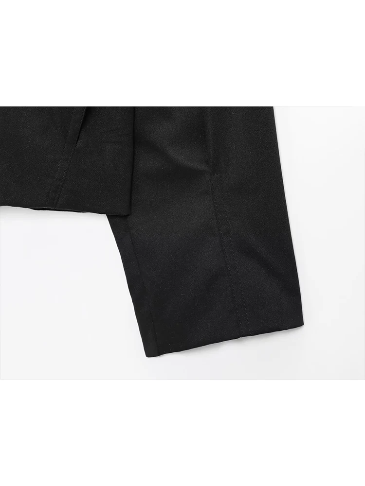 TFMLN 2025 الخريف المرأة فضفاضة Bomber سترة عادية التلبيب جيب سحاب أكمام طويلة معاطف فضفاضة موضة الترفيه الشارع ارتداء #5