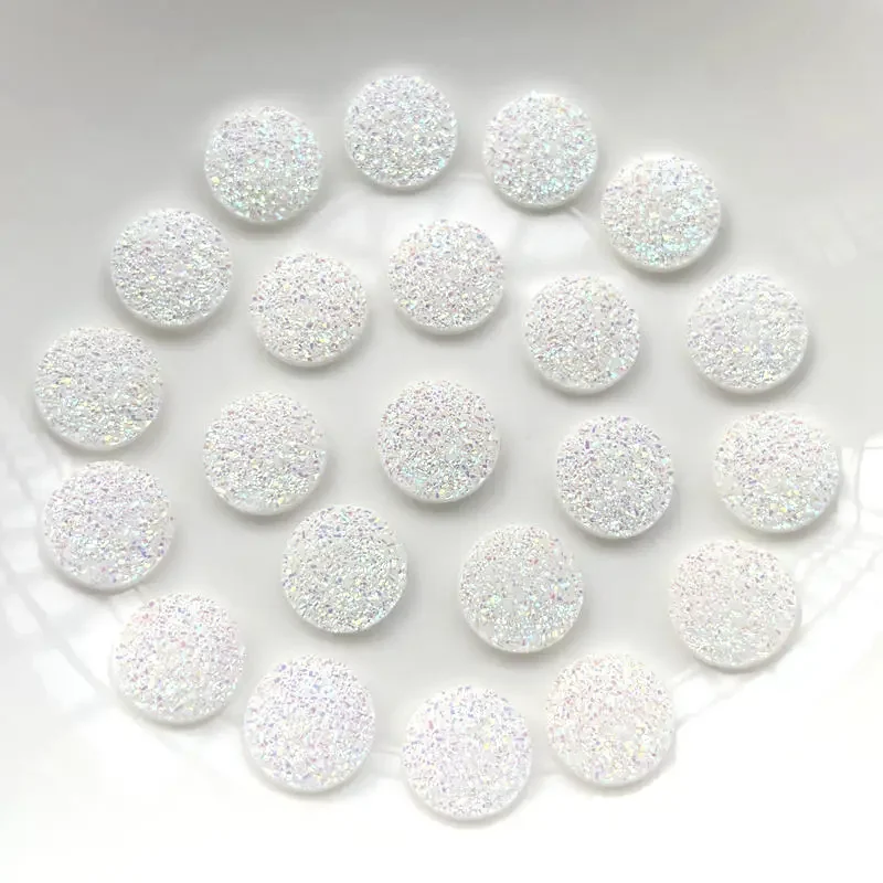 100pcs new 12mm round white AB mineral resin rhinestone scrapbook diy jewelry earrings hairpin wedding decoration accessories