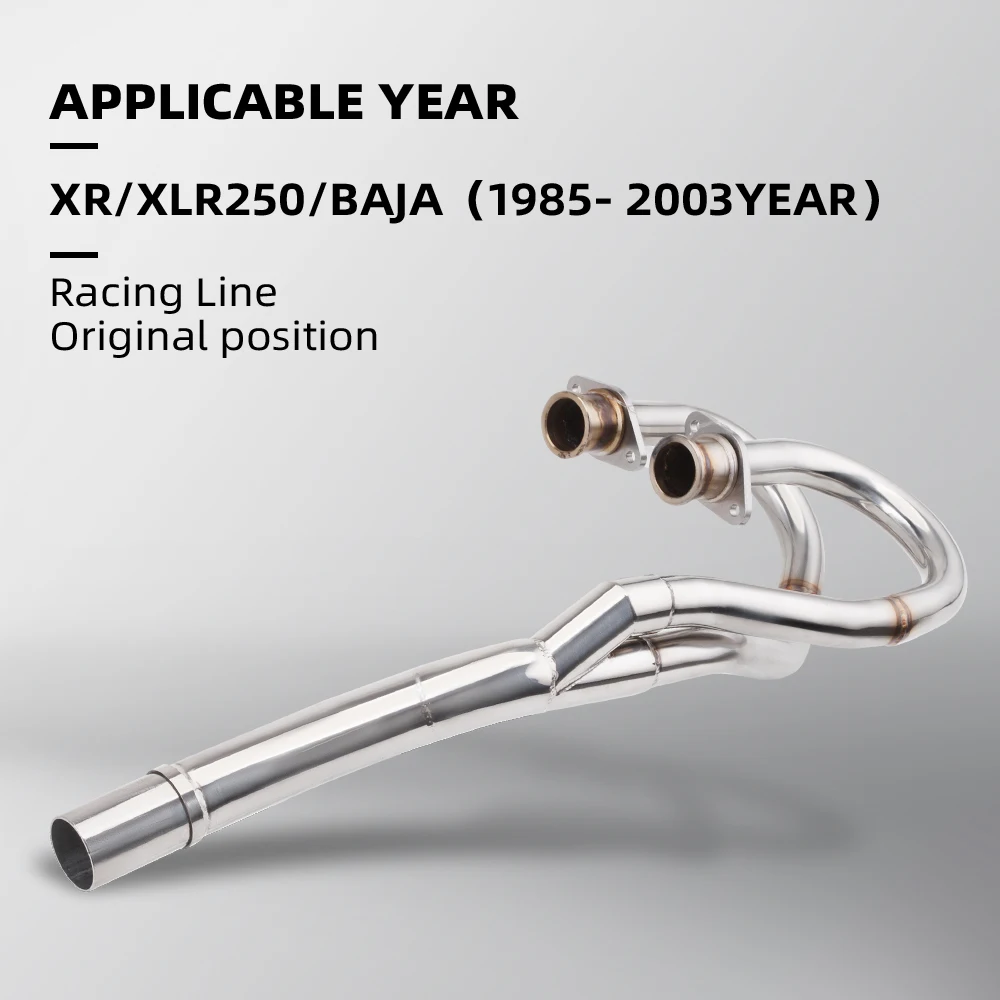 FOR Motorcycle Honda XR/XLR250/BAJA Modified Motorcycle Stainless Steel Exhaust Link Pipe