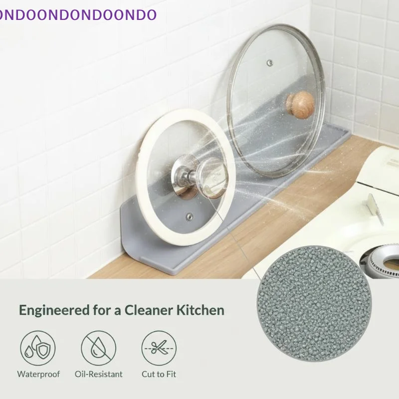 Silicone Drying Mat Kitchen Stovetop Gap Drainer Mat Anti-slip Kitchenware Mat Pot Lid Storage Rack Cooking Utensils Pads