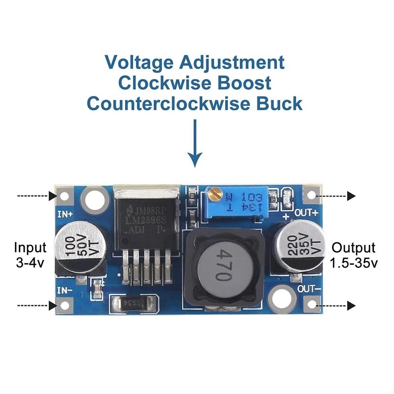 5/10PCS LM2596 DC-DC Buck Converter Voltage Regulator 3.2V-46V to 1.25V-35V Buck Converter Power Supply Step Down Module