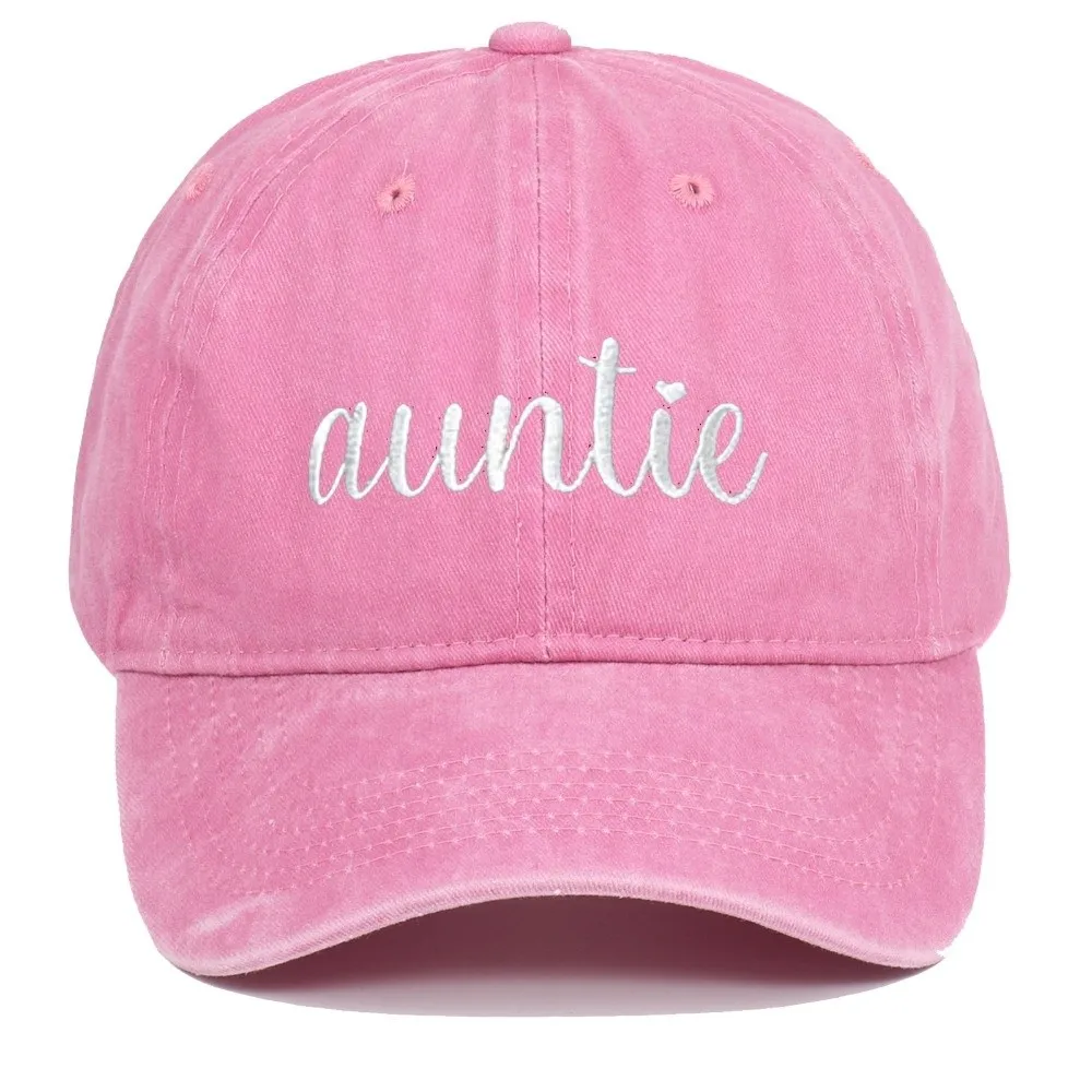 Fashion Washed Cotton Uncle Auntie Matching Caps Vintage Breathable Embroidery Baseball Cap Casual Adjustable Sport Visors Cap