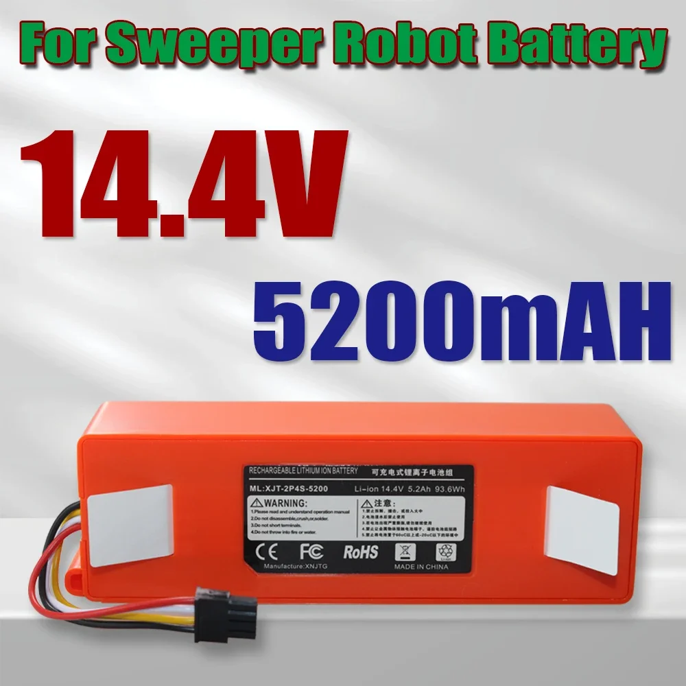 Batteria di ricambio 14.4V 5200mAh per Roborock S6 S7 MaxV Q5 Q7 MAX Robot aspirapolvere accessori parti originali