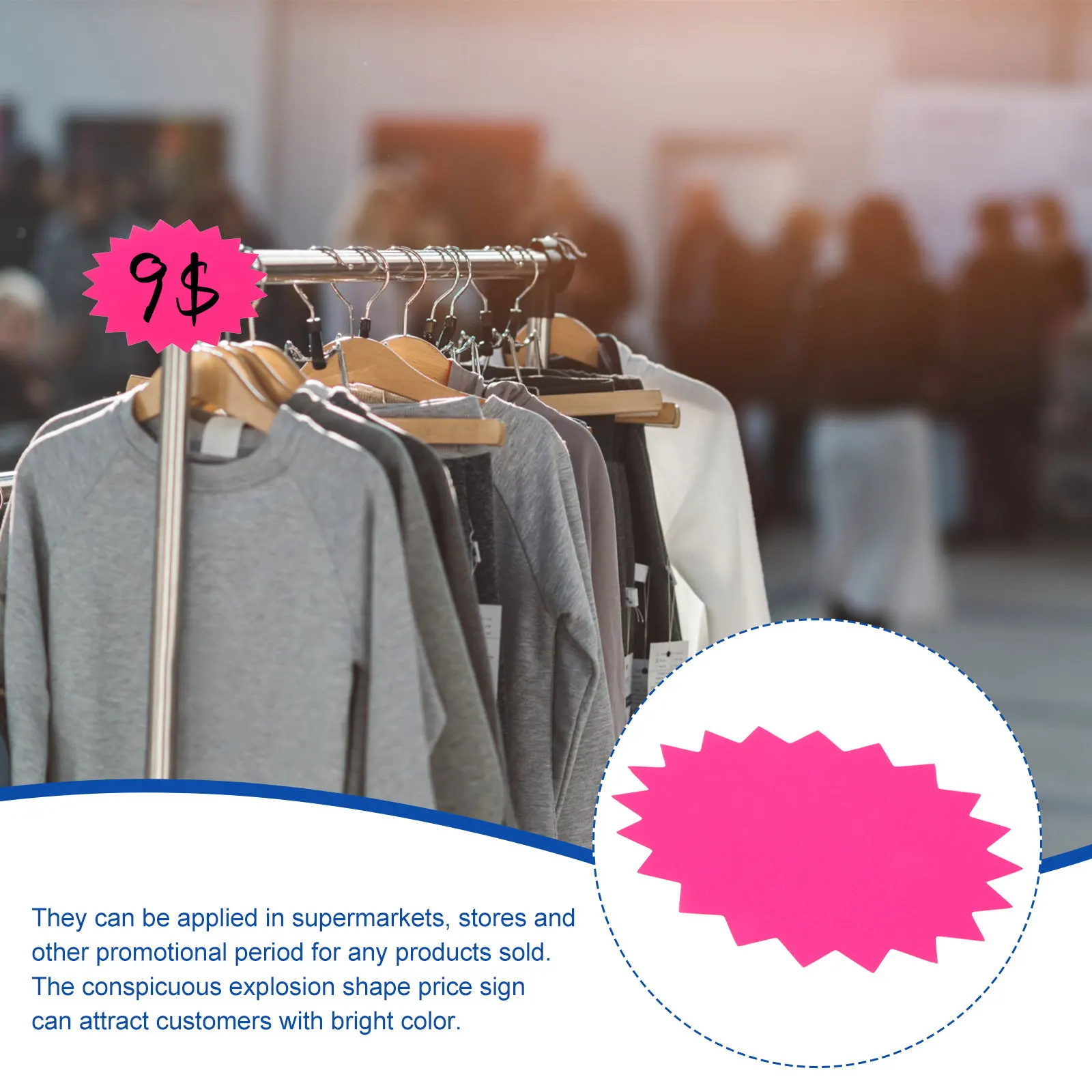 

100 листов креативной флуоресцентной бумаги для ценников, маркировки товаров, розничной торговли, оформления витрин магазинов