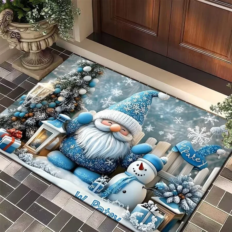 VIKAMA Merry Christmas Gnome Rug Cute Tomte Welcome Doormat Xmas Front Door Entryway Porch Home Decoration 2027 Happy New Year