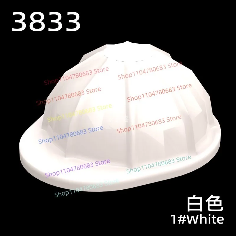 MOC Building Block Compatible Accessories Guarantee Safety Helmet Construction Site Toy Assembly and Assembly.