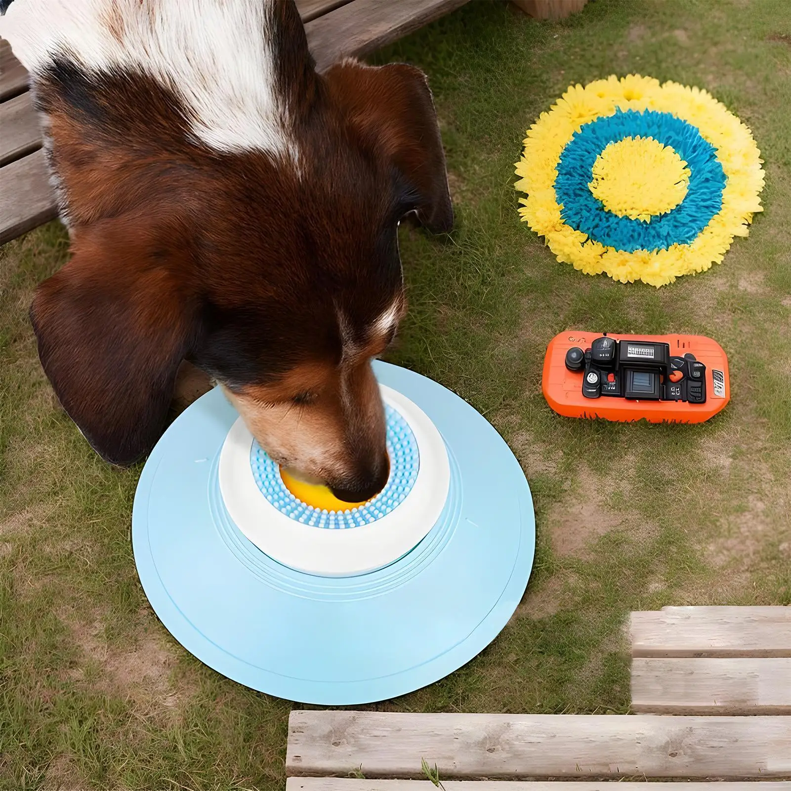 Tapis à lécher pour chiens, bol à lécher pour chien à manger lente avec ventouse, jouets d'enrichissement Anti-étouffement pour animaux de compagnie, pour le bain et le toilettage