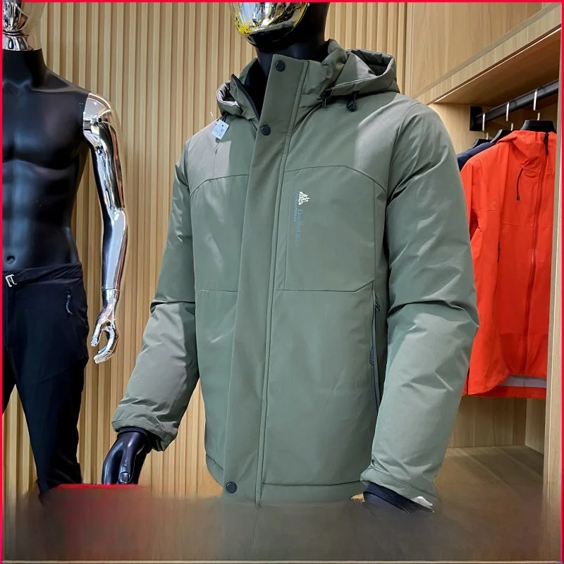 

Мужская утепленная хлопковая куртка-пальто на молнии, новая зимняя модель, повседневный деловой стиль, молодежный крой, с воротником-стойкой