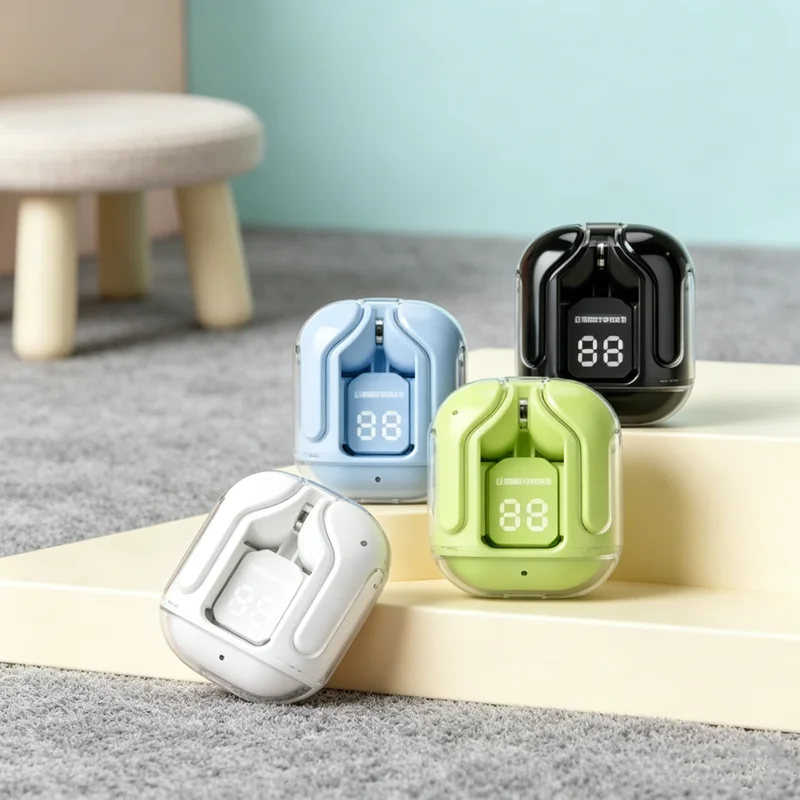 T2 Wireless Mini Earbuds LED Power Digital Display TWS Wireless Headset Stereo Bluetooth Headphones 5.3