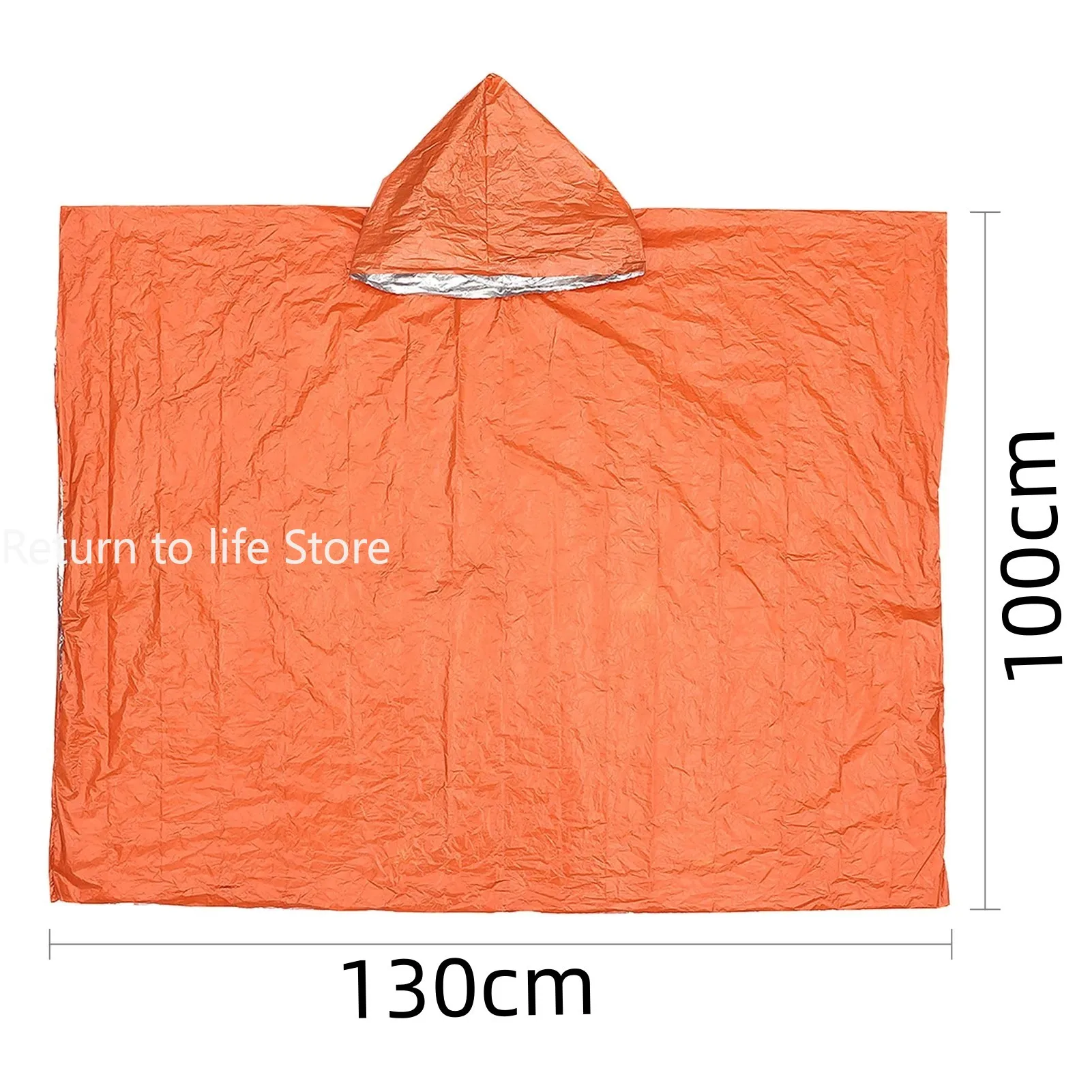 Impermeabile impermeabile di emergenza pellicola di alluminio Poncho usa e getta caldo termico Rainwear coperte strumenti di sopravvivenza