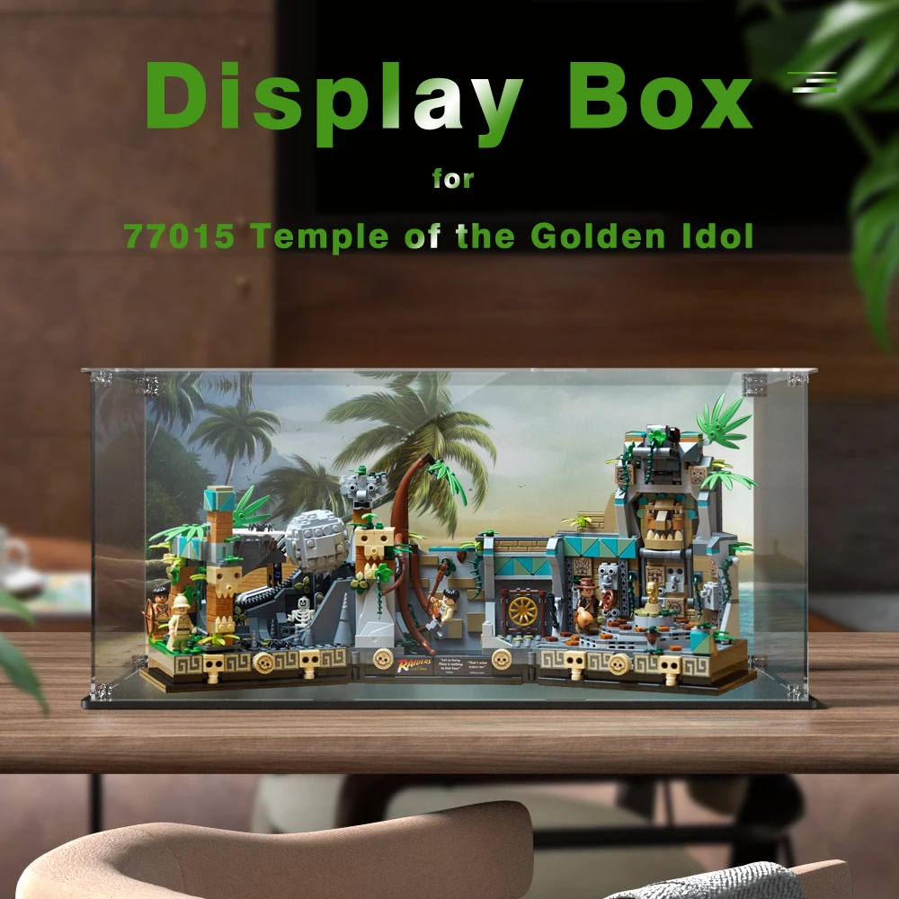 Acrylic Display Box for Lego 77015 Temple of the Golden Idol Dustproof Clear Display Case (Lego Set not Included）