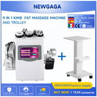 New KIM8 Vacuum 6/9 in 1 40K Ultrasonic Cavitation Body Shaping Massage Fat Burner Machine Lipo Laser Skin Care Beauty Machine