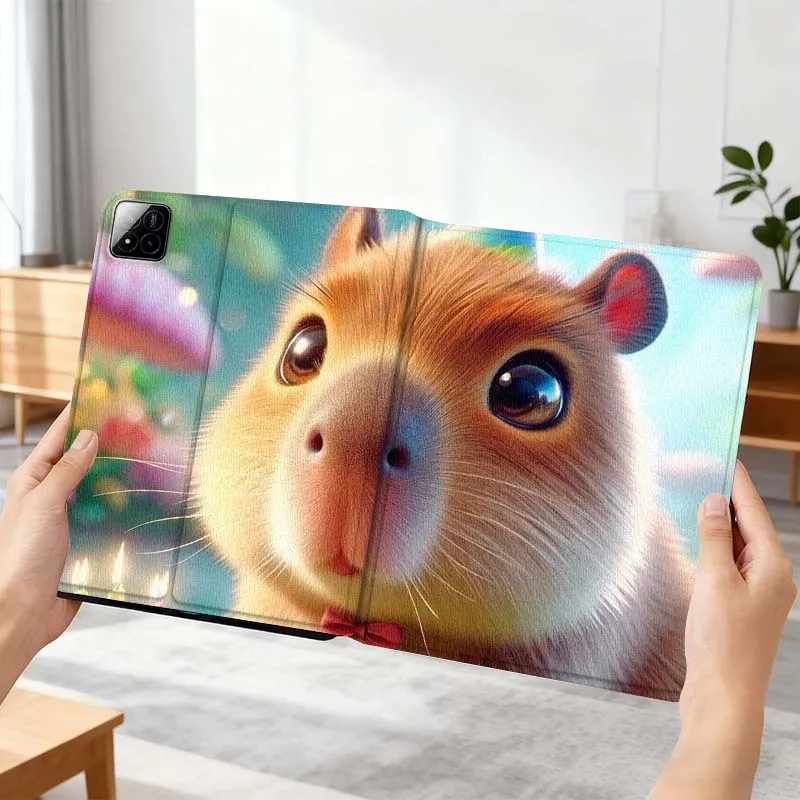 

Cute Capybara Party Hat Gift For Xiaomi Mi Pad Mini 4 5 6 7 SE Pro Plus Redmi Pad 2 SE 2025 8.8 11 Foldable Tablet Case