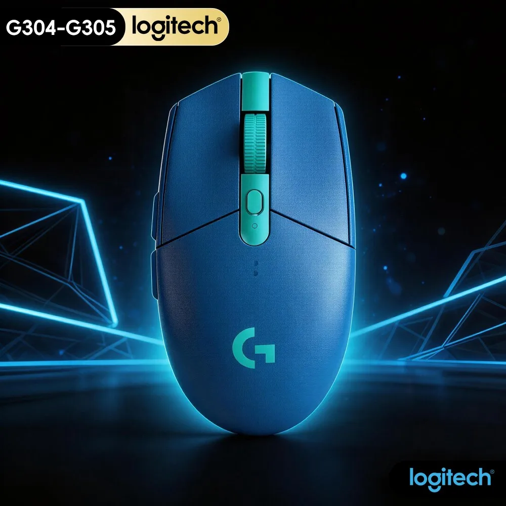 LIGHTSPEED Gaming Mouse Logitech G305 Wireless, 1Ms Response, 12000 DPI HERO Sensor, 6 Customizable Keys, 250H Battery 99G
