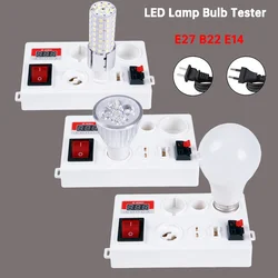 Tester LED HD per E27 B22 E14 Tester per lampadine Multiuso Tensione luminosa Rapida Tensione di alimentazione elettrica Lampadina LED Spina UE