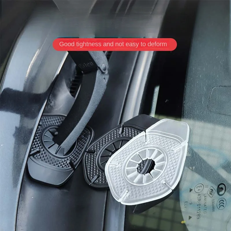 

2Pcs Car Wiper Hole Guard Cover Protector Wiper Anti-dust Anti-fall Leaf Clogging Wiper Hole Sealing Glue Cover