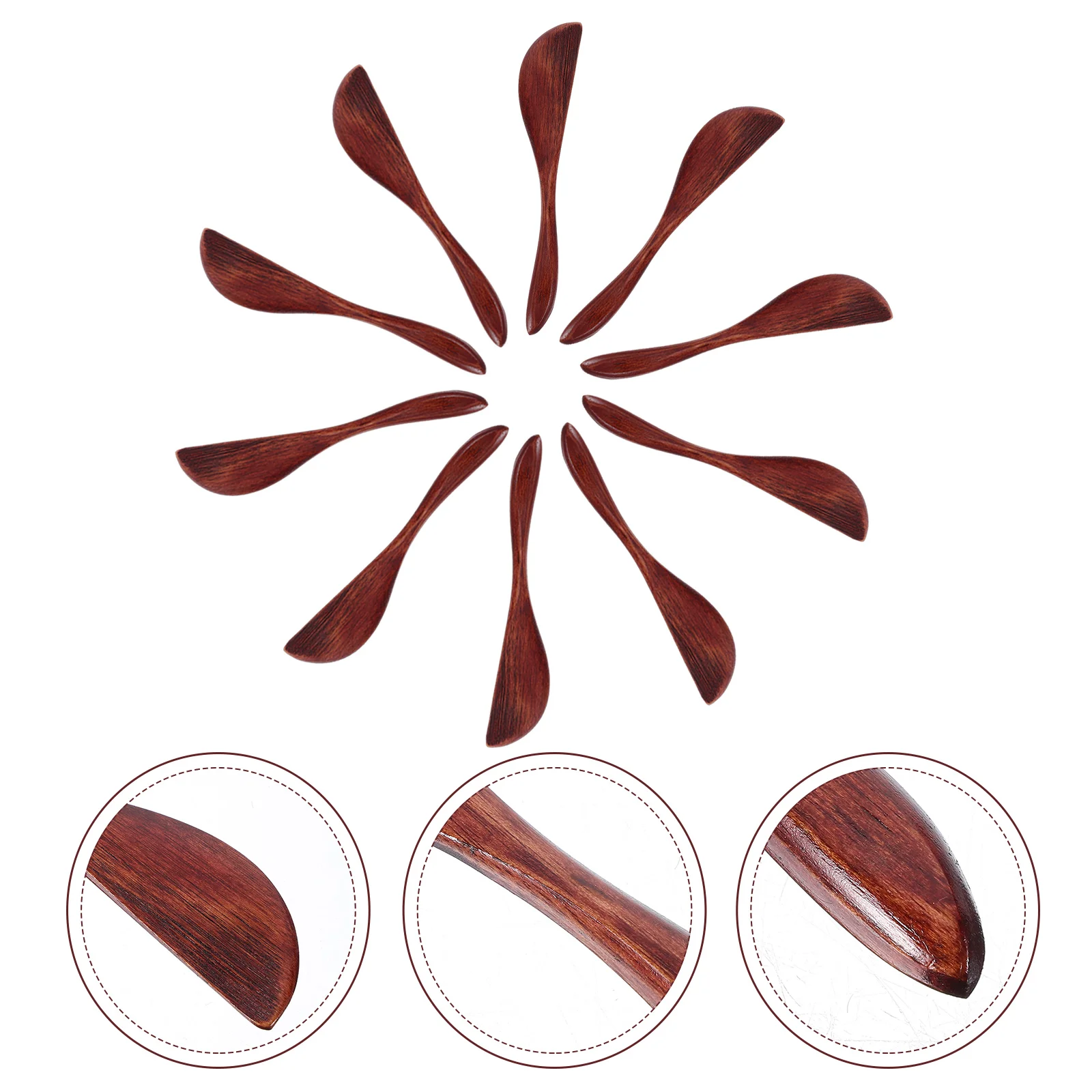 10 pezzi Phoebe Jam Knife Coltelli per burro in legno Spatola da cucina per crema