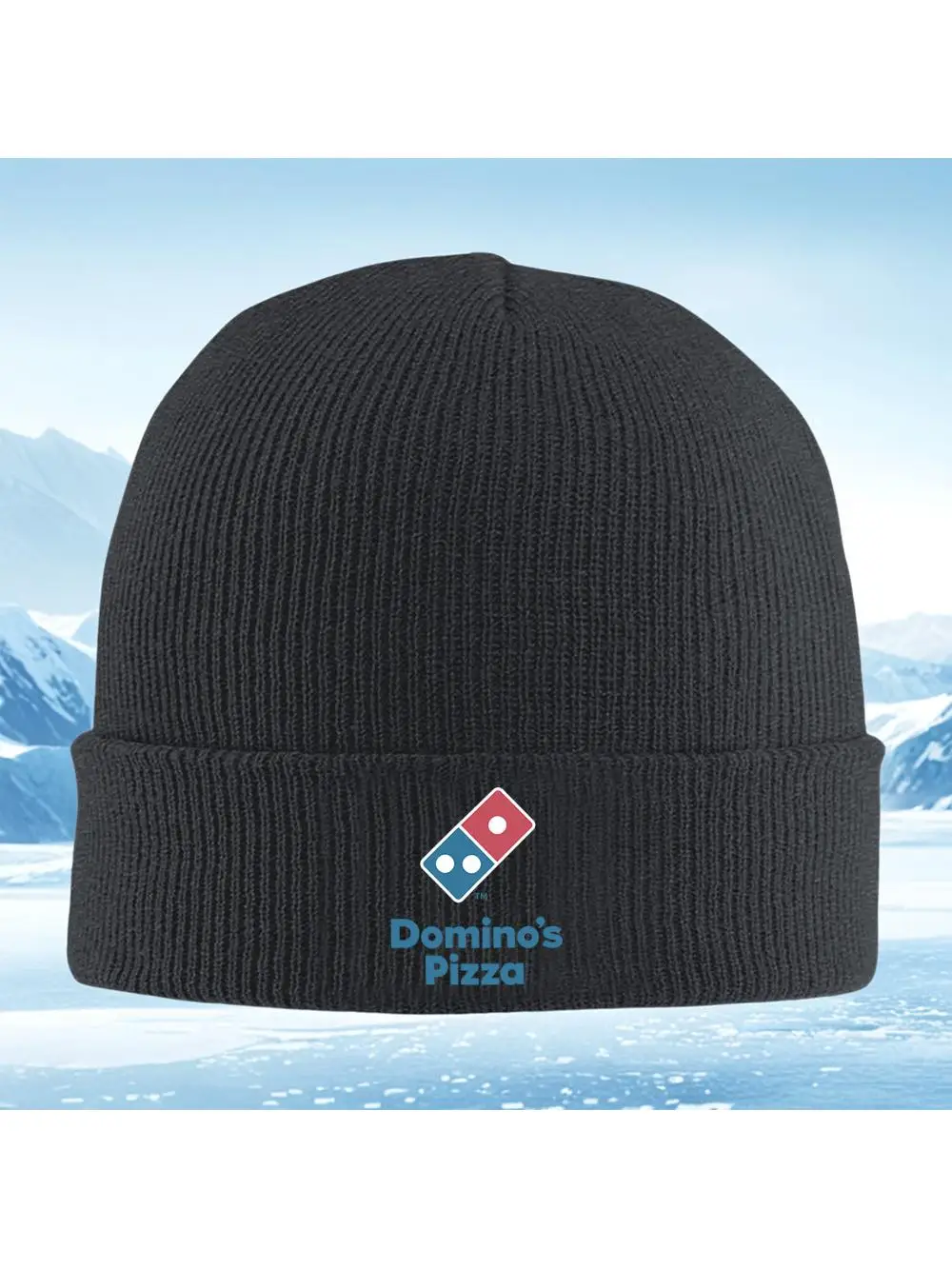 AliExpress NONE Domino's Pizza logo white dots Men Women Unisex Knitted Hat Beanie Pullover Cap Winter Thermal Warm Christmas Outdoor Cycling Hi