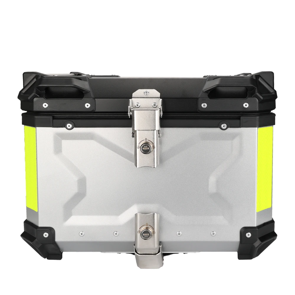 KEMIMOTO Motorrad-Topcase Universeller Aluminium-Koffer Motorrad-Heckbox 45L 55L 65L Wasserdicht mit Schloss & Rückenkissen – Detail 17