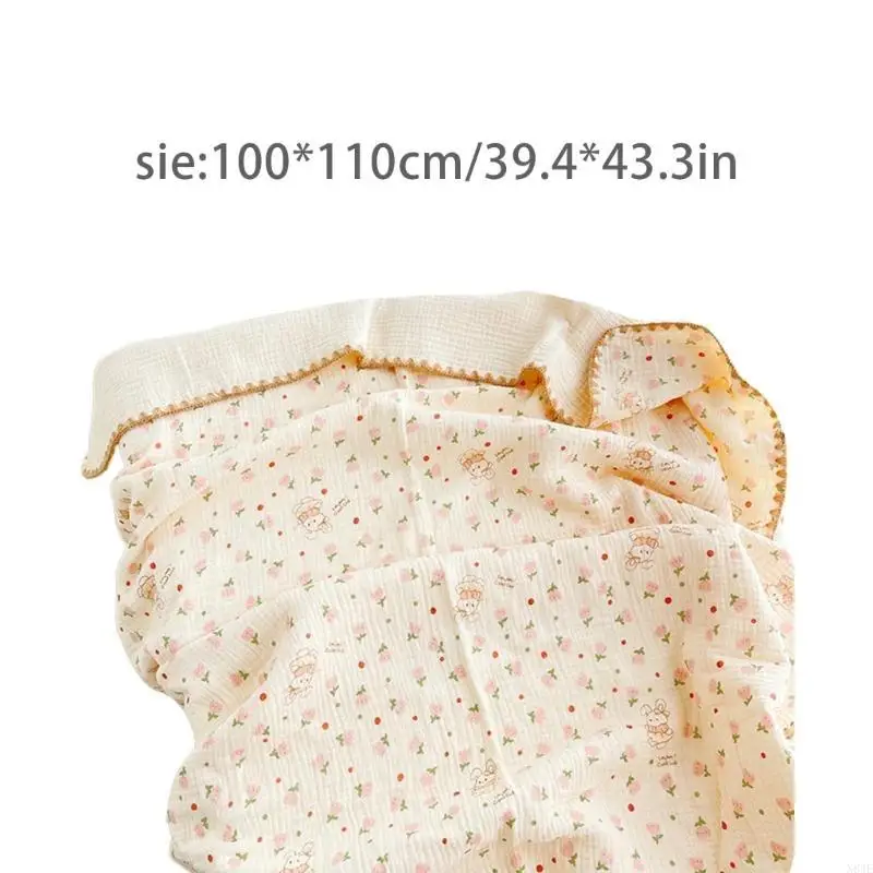 N84E 코 튼 아기 담요 만화 부드러운 통기성 아기 랩 수신 담요 유아 아기 소년 소녀에 대 한 경량 담요