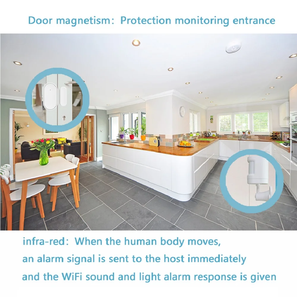 WiFi Outdoor Siren Strobe Light Sensor Security System 110dB High Decibel Sound Light Alarm for Tuya Smart Life