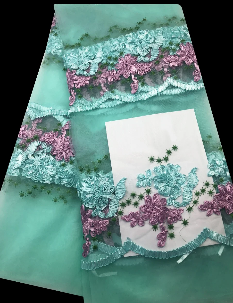 

African Tulle French Lace Fabric for Women Dress High Class Embroidered Nigeria Lace Fabric ALC-R012