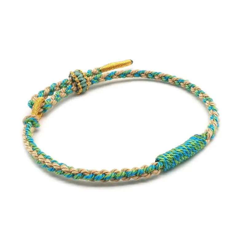 * New Sale Hand-knitted Multicolor Bracelets Colorful Cotton Thread Lucky Charm Bracelet For Women Rope Accessory Best Gifts