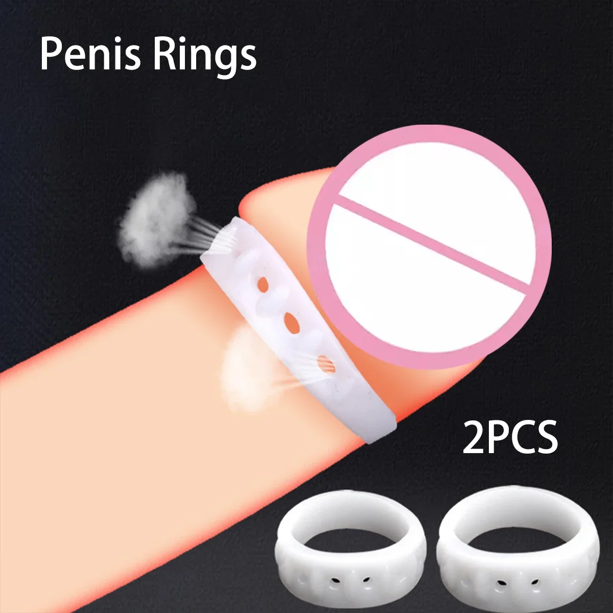 2Pcs Penis Ringe Vorhaut Corrector Widerstand Ring Verzögerung Ejakulation Paar Cock Ringe Erwachsene Spiel Shop Sex Spielzeug Für männer