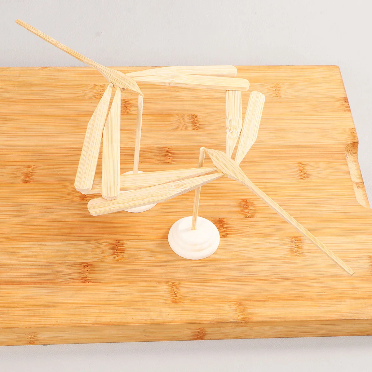 

3 Pcs Bamboo Dragonfly Toy Fake Propeller Centerpieces Manual Ornament Party Decorations