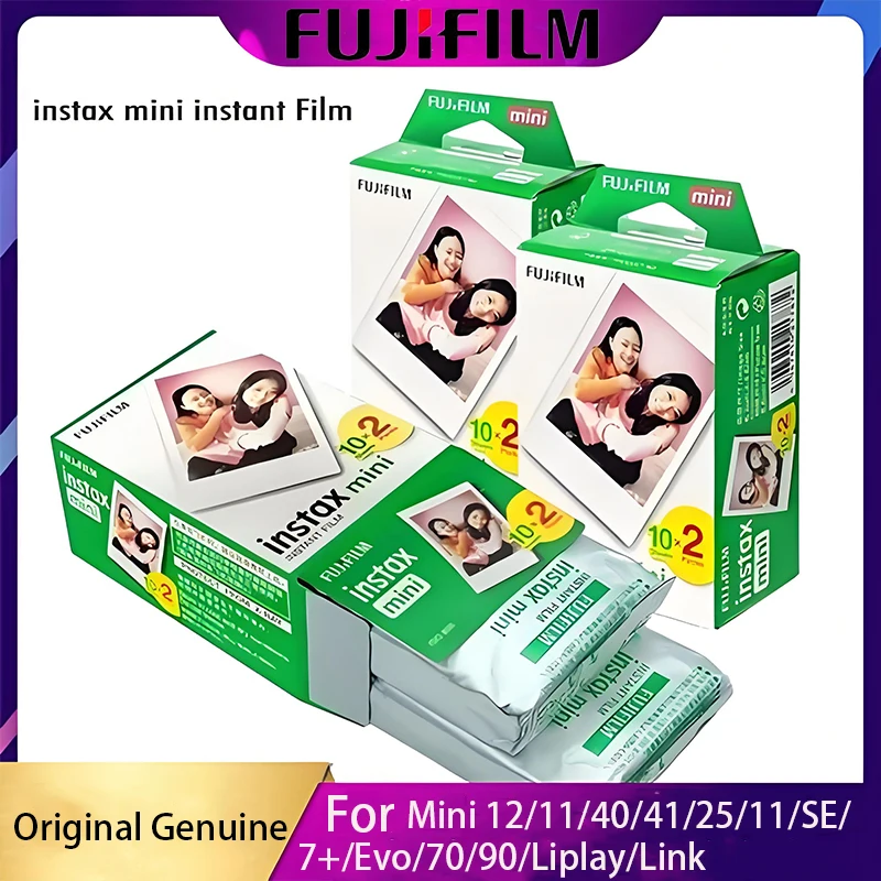 10-100 Sheets of Fujifilm White Edge Instax Film Photo Paper Mini 13/12/11/41/40/9 Universal 3 Inch One-Time Imaging Photo Paper