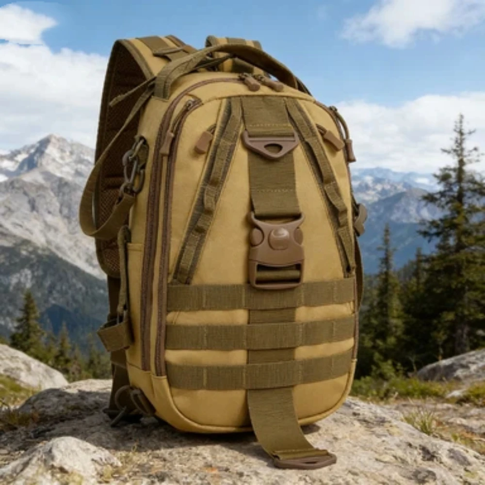 

JUMAHE Fishing Gear Backpack | Lightweight Outdoor Shoulder Storage Bag with Fishing Rod and Gear Bracket, Oxford Cloth