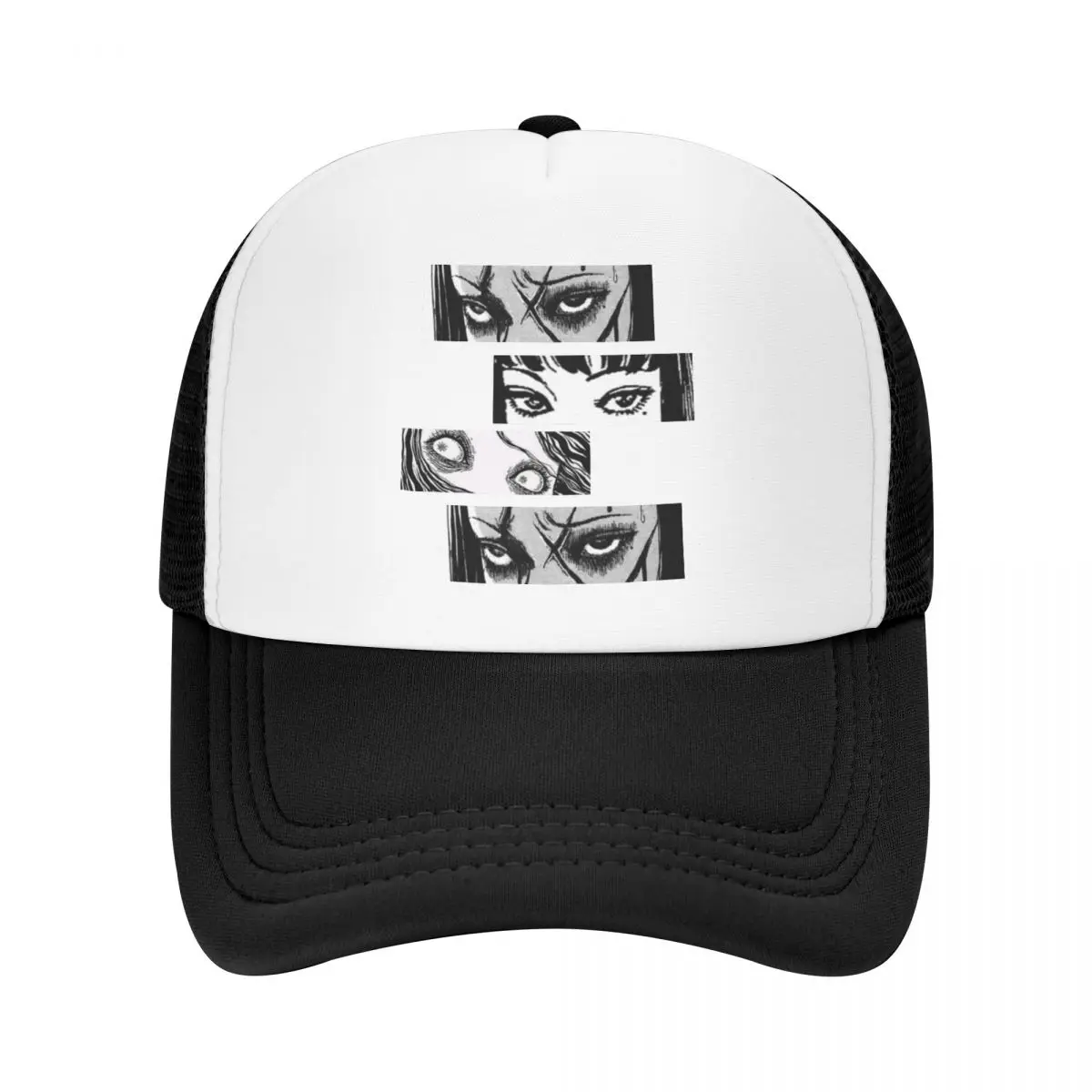 Junji Ito Tomie Horror Baseball Caps Mesh Hats Adjustable Peaked Unisex Caps