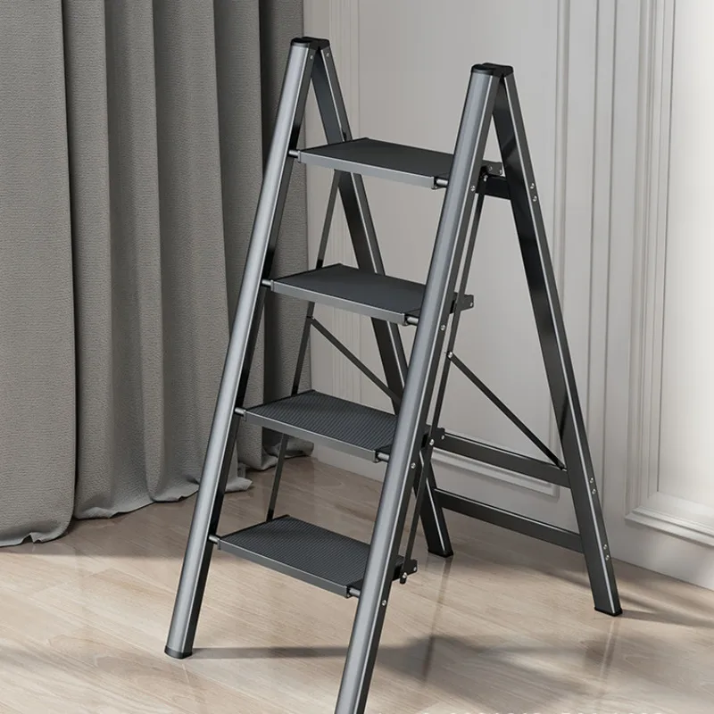 

Multifunctional High Stools Kitchen Thickened Telescopic Ladder Stable Structure Step Stool Non-slip Foot Pad Ladder Stool