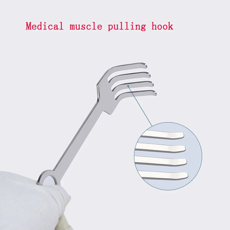 Medical Muscle Pulling Hook Stainless Steel Tool Retractor Muscle Pulling Hook Flat Pulling Hook Skin Pulling Hook Wound Pulling