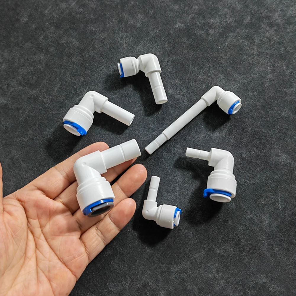 2-10 PCS 90 Degree L Stem Elbow Quick Connect Fitting 1/4 3/8 1/2 Inch Water Purifier Hose Connector RO Reverse Osmosis Fittings