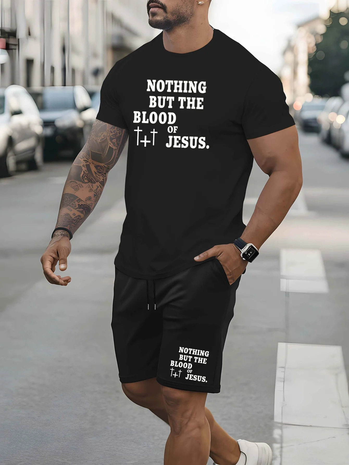 

Лето 2029, новый мужской костюм, модная повседневная уличная одежда с короткими рукавами, классические мужские шорты с короткими рукавами, одежда