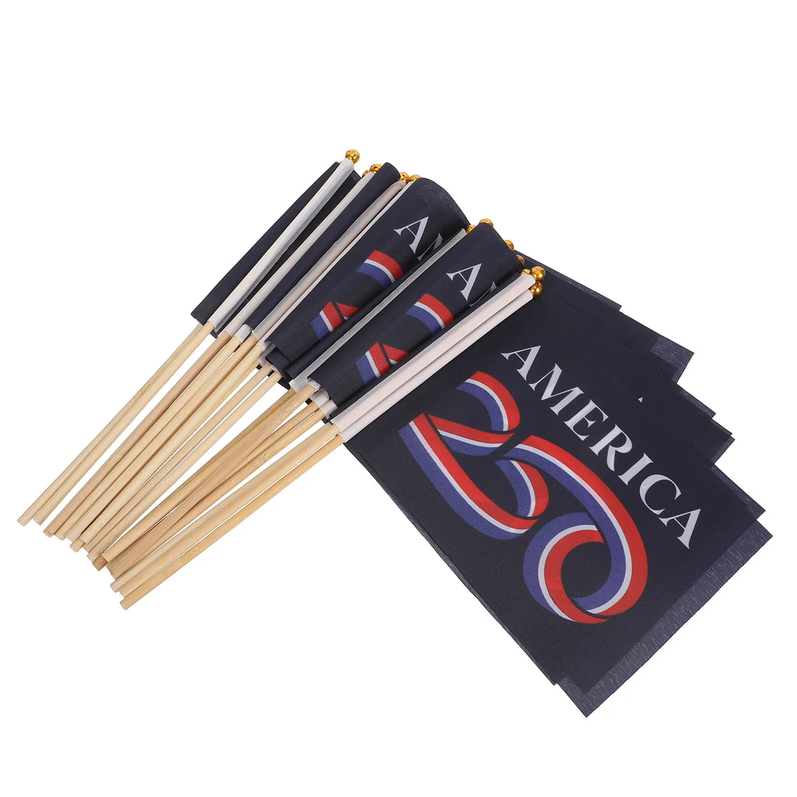 20pcs 2026 Mini US Independence Day Hand Flags 250th Birthday Parade Anniversary Waving Flags Patriotic Gift