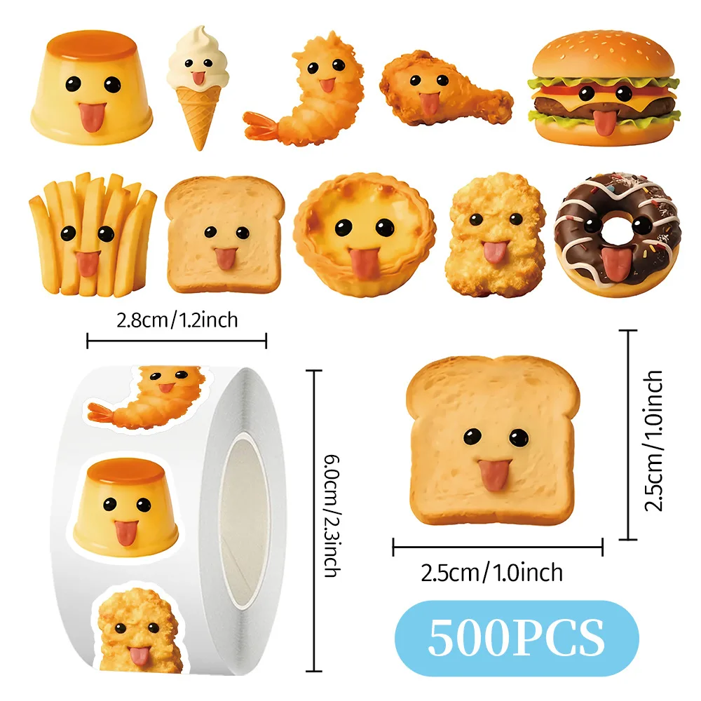 500PCS Abstract Food Graffiti Stickers Exquisite Fashion Sticker for Phone Computer Notebook Stationery DIY Toys Secret