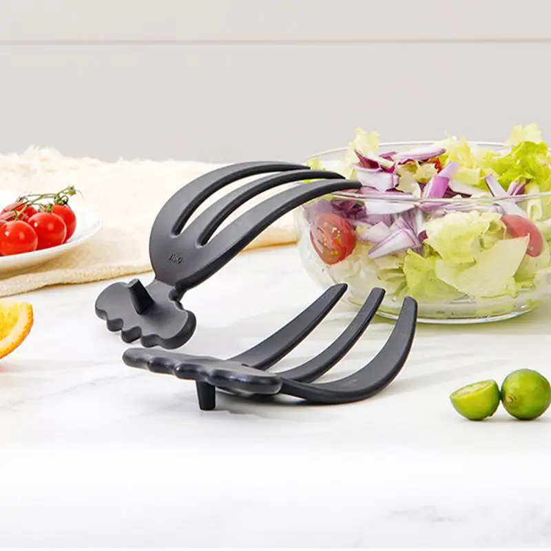 Salad Hands For Serving Kitchen Tossing Utensils For Salad 2PCS Wear-Resistant Salad Hands Set Portable Mixing Tongs With Wide