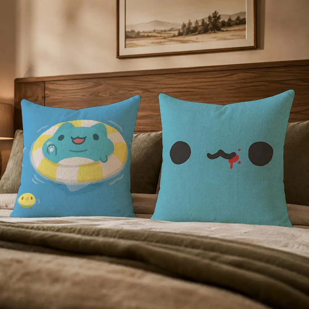 Cute Character B-Bugcat CapooS Cushion Cover Ultra Soft Throw Pillow Cover Skin Friendly for Sofa Bed Home Decor Gift